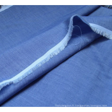 Tissu pour chemises en Poly/coton Chambray